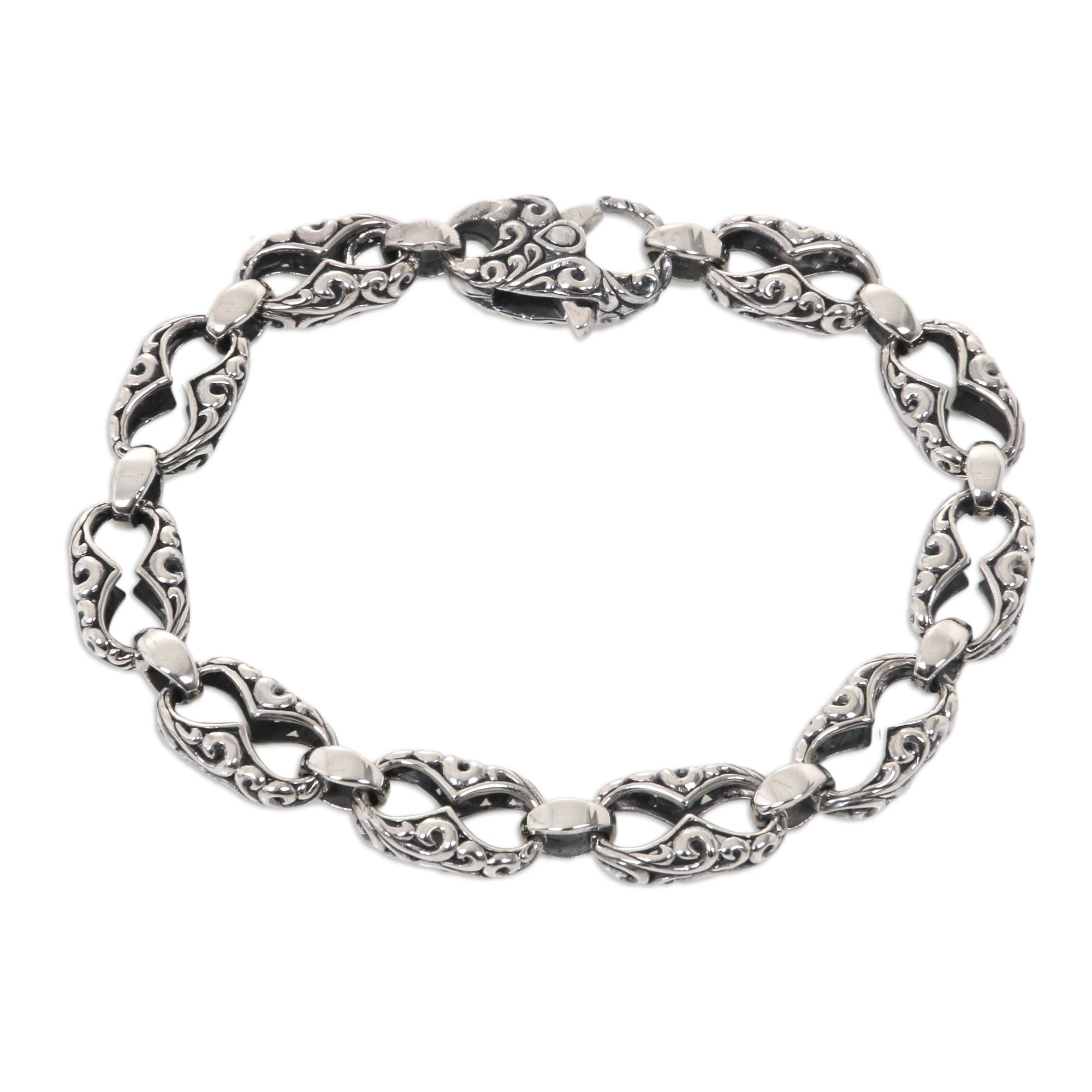 UNICEF Market | Hand Engraved Sterling Silver Link Bracelet from Bali ...