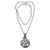 Sterling silver pendant necklace, 'River Stones' - Sterling Silver Necklace with Round Pendant from Bali (image 2a) thumbail