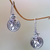 Sterling silver dangle earrings, 'River Stones' - Sterling Silver Hook Earrings with River Stone Motif thumbail