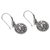 Sterling silver dangle earrings, 'River Stones' - Sterling Silver Hook Earrings with River Stone Motif (image 2b) thumbail
