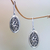 Sterling silver dangle earrings, 'Hibiscus Gate' - Sterling Silver Dangle Earrings with Hibiscus Flower Motif thumbail