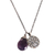 Amethyst flower necklace, 'Inspiring Lotus' - Sterling Silver Buddhism Flower Necklace with Amethyst (image 2a) thumbail