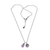 Amethyst heart necklace, 'Inspiring Heart' - Amethyst and 925 Sterling Silver Necklace Heart Jewelry thumbail