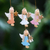 Wood ornaments, 'Starlight Angels' (set of 4) - 4 Artisan Crafted Angel with Stars Holiday Ornaments Set (image 2) thumbail
