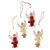Wood ornaments, 'Angels of Love and Light' (set of 4) - 4 Artisan Crafted Angel Ornaments with Hearts and Stars thumbail