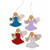 Wood ornaments, 'Dancing Angels' (set of 4) - 4 Artisan Crafted Angel Holiday Ornaments Set from Bali (image 2a) thumbail