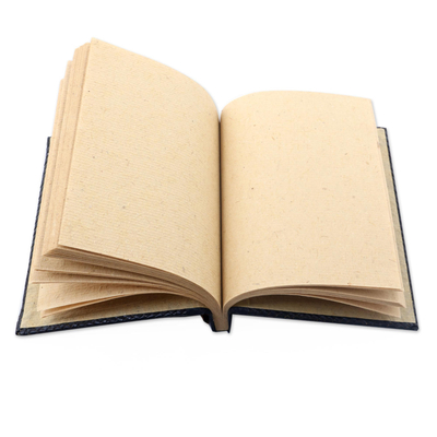 Naturfaser-Tagebuch 'Bronze Guardian' - 50-seitiges Tagebuch aus Reispapier mit Naturfaser-Umschlag