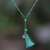 Quartz pendant necklace, 'Spread Joy in Green' - Hand Made Green Quartz Pendant Necklace from Indonesia (image 2) thumbail