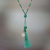 Quartz pendant necklace, 'Spread Joy in Green' - Hand Made Green Quartz Pendant Necklace from Indonesia (image 2b) thumbail