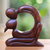 Wood statuette, 'Loving Tenderness' - Romantic Wood Sculpture (image 2) thumbail