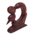 Wood statuette, 'Loving Tenderness' - Romantic Wood Sculpture (image 2c) thumbail