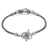 Sterling silver pendant bracelet, 'Naga Trio' - Naga Chain Sterling Silver Bracelet with Ball Pendants