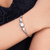 Sterling silver pendant bracelet, 'Naga Trio' - Naga Chain Sterling Silver Bracelet with Ball Pendants (image 2j) thumbail