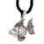 Cultured pearl pendant necklace, 'Iridescent Goldfish' - Sterling Silver Goldfish Necklace with a Cultured Mabe Pearl