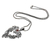 Garnet pendant necklace, 'Heart of the Vineyard' - Heart Shaped Sterling Silver Pendant Necklace with Grapes (image 2b) thumbail