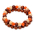 Stretcharmbänder mit Perlen, 'Orange Connection' (Paar) - Handgefertigte Perlen Stretch Armbänder von Bali Artisan (Paar)