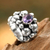 Amethyst cocktail ring, 'Boiling Sea' - Women's 925 Sterling Silver Amethyst Cocktail Ring from Bali (image 2) thumbail