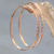 Rose gold plated bangle bracelets, 'Rose Gold Mosaic' (pair) - Women's Gold Plated Silver Bangle Bracelets from Bali (Pair) (image 2) thumbail