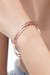 Rose gold plated bangle bracelets, 'Rose Gold Mosaic' (pair) - Women's Gold Plated Silver Bangle Bracelets from Bali (Pair)