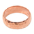 Rose gold plated band ring, 'Rose Mosaic' - Textured 18k Rose Gold Plated Sterling Silver Band Ring thumbail