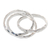 Sterling silver multi-band ring, 'Denpasar Roads' - Set of 3 Interlinked Sterling Silver Rings from Bali (image 2b) thumbail