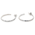 Sterling silver half hoop earrings, 'Mosaic in Sterling' - Fair Trade Modern Half Hoop Earrings in 925 Sterling Silver  (image 2a) thumbail