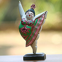 Wood statuette, 'Ballet Dancer I'
