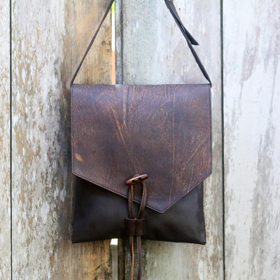 fair trade leather bag