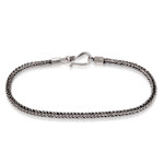 Sterling silver chain bracelet, 'Dragon's Tail' - Hand Crafted Sterling Silver Chain Bracelet from Bali