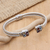 Multi-gemstone cuff bracelet, 'Sukawati Bright' - Artisan Crafted Sterling Silver Cuff Bracelet with Gemstones (image 2) thumbail