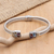 Multi-gemstone cuff bracelet, 'Sukawati Bright' - Artisan Crafted Sterling Silver Cuff Bracelet with Gemstones (image 2b) thumbail