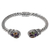 Multigem cuff bracelet, 'Sukawati Glamour' - Indonesian Sterling Silver Cuff with Four Gemstones thumbail