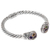 Multigem cuff bracelet, 'Sukawati Glamour' - Indonesian Sterling Silver Cuff with Four Gemstones (image 2b) thumbail