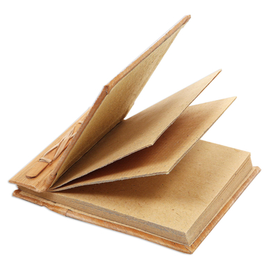 Notizbuch aus Naturfasern - 40-seitiges kleines Blanko-Tagebuch aus Naturfasern
