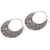 Sterling silver hoop earrings, 'Garden of Eden' - Ornately Detailed Sterling Silver 925 Hoop Earrings (image 2b) thumbail