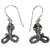 Sterling silver dangle earrings, 'Hooded Cobra' - Unique Hooded Cobra Dangle Earrings in Sterling Silver thumbail