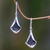 Sterling silver dangle earrings, 'Nature's Trumpet' - Hand Crafted Sterling Silver Trumpet Flower Earrings thumbail