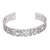 Sterling silver cuff bracelet, 'Elegant Fern' - Hand Crafted Sterling Silver Cuff Bracelet with Floral Motif thumbail