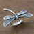 Sterling silver cocktail ring, 'White Dragonfly' - Bali Dragonfly Theme Artisan Crafted Sterling Silver Ring thumbail