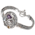 Multi-gemstone pendant bracelet, 'Royal Dolphin' - Sterling Silver and Gemstone Dolphin Themed Bracelet (image 2b) thumbail
