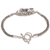 Multi-gemstone pendant bracelet, 'Royal Dolphin' - Hand Crafted 925 Sterling Silver Herringbone Bracelet with S (image 2c) thumbail