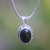 Onyx pendant necklace, 'Darkest Night' - Onyx and Sterling Silver Balinese Naga Pendant Necklace (image 2) thumbail