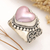 Cultured mabe pearl cocktail ring, 'Romance in Pink' - Romantic Heart Shaped Pink Cultured Mabe Pearl Ring thumbail