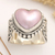 Cultured mabe pearl cocktail ring, 'Romance in Pink' - Romantic Heart Shaped Pink Cultured Mabe Pearl Ring (image 2b) thumbail
