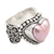 Cultured mabe pearl cocktail ring, 'Romance in Pink' - Romantic Heart Shaped Pink Cultured Mabe Pearl Ring (image 2c) thumbail