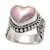 Cultured mabe pearl cocktail ring, 'Romance in Pink' - Romantic Heart Shaped Pink Cultured Mabe Pearl Ring (image 2d) thumbail