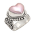 Cultured mabe pearl cocktail ring, 'Romance in Pink' - Romantic Heart Shaped Pink Cultured Mabe Pearl Ring (image 2e) thumbail