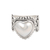 Cultured mabe pearl cocktail ring, 'Romance in White' - Ornate Cocktail Ring with Heart Shaped White Mabe Pearl thumbail