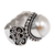 Cultured mabe pearl cocktail ring, 'Purely White' - White Mabe Pearl Cocktail Ring in Sterling Silver Setting thumbail