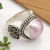 Cultured mabe pearl cocktail ring, 'Purely Pink' - Artisan Crafted Pink Mabe Pearl Cocktail Ring from Bali (image 2) thumbail